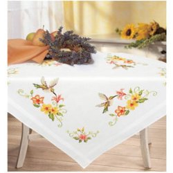 Borduurpakket voorbedrukt tafel/dekservet KOLIBRI Nieuw !