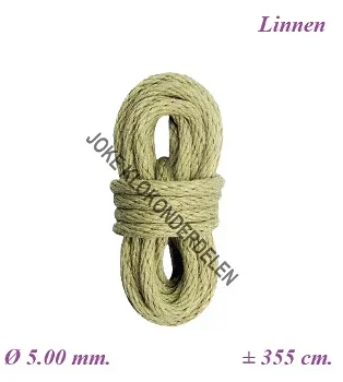 = Linnen Klok touw =Ø 5.00 mm.= 41897 - 0
