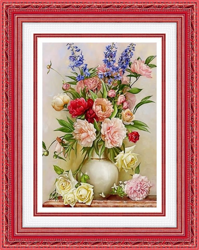 # Compleet borduurpakket; Zomerboeket # - nr. 1