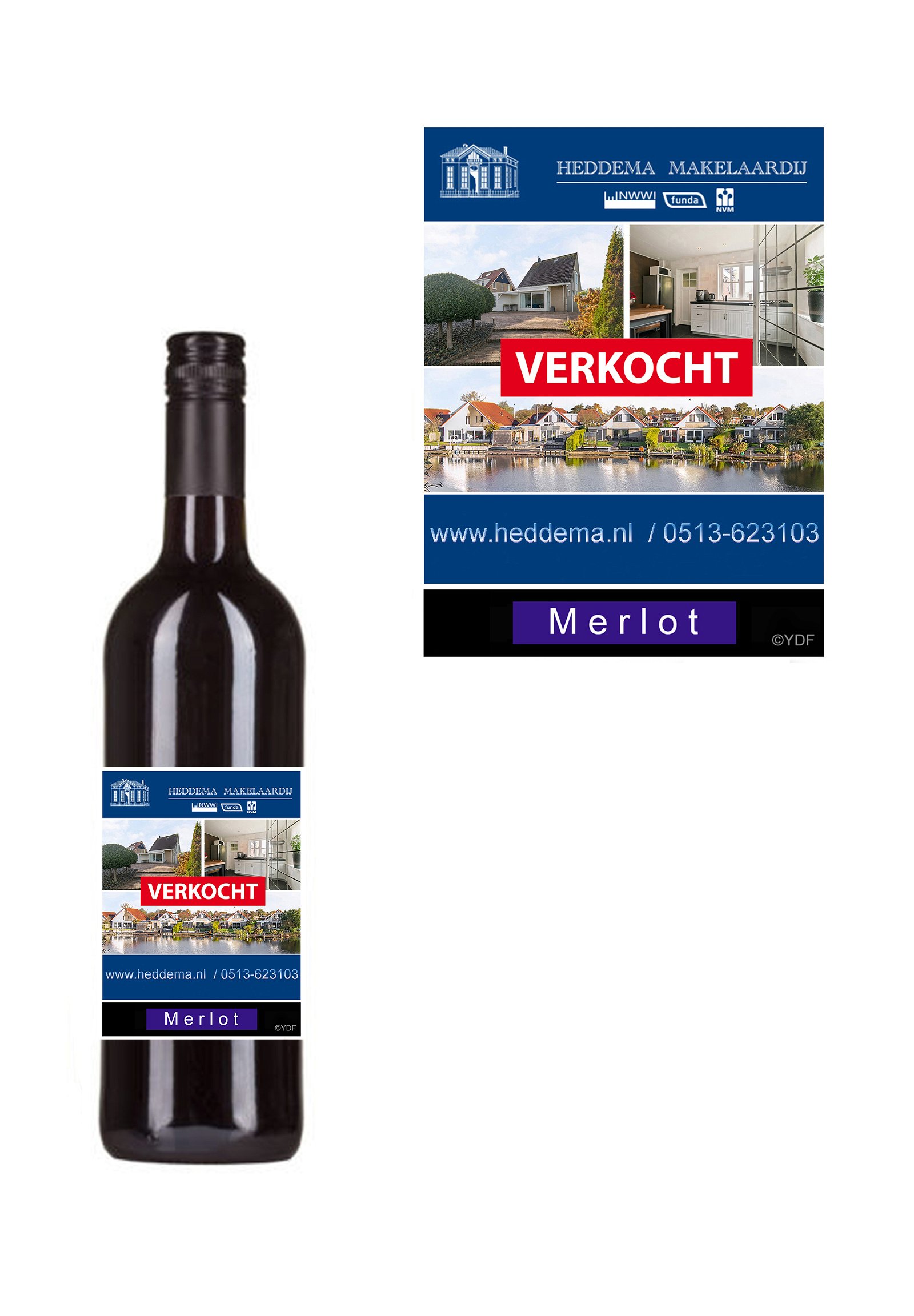 Wijn met eigen etiket 24 flessen 75 cl. rood/wit /rosé of combi - Afbeelding 6
