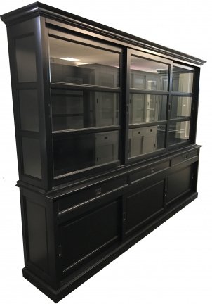 Buffetkast Sneek zwart - zwart 300 x 220 soft close laden - nr. 1
