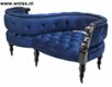 Klassieke fauteuil voor twee met blauwe stof - Woiss Breda NL - 0 - Thumbnail