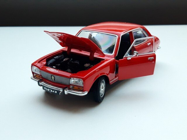 Nieuw modelauto in doos! Peugeot 504 – Miniatuur Welly 1:24 - Afbeelding 4