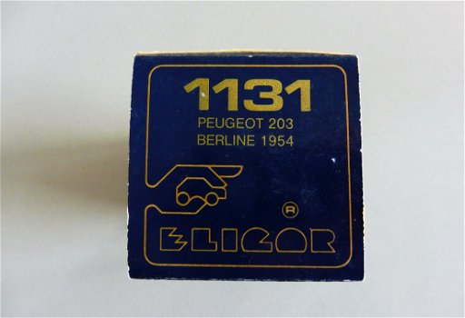 1:43 oude Eligor 1131 Peugeot 203 berline 1954 grijs - 2