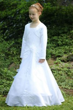 witte bruidsmeisje bolero jasje communie Kim - 3
