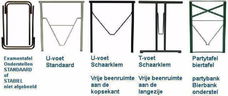 NIEUWE Biertafel onderstel bierbankonderstel Klaptafel frame