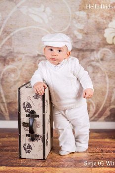 new chique baby kostuumpje bruidsjonker pakje doop doopkleding bretels - 5