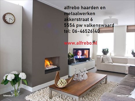 Sfeerhaard alfrebo openhaard houthaard inbouwhaard gashaard gaskachel haard kachel maatwerk - 0