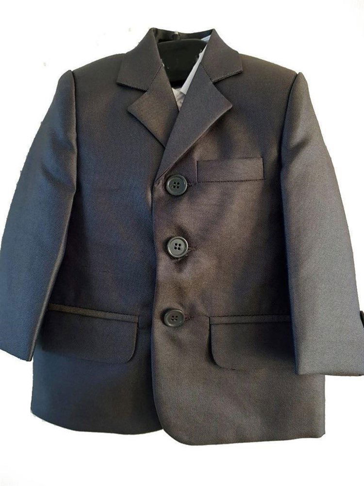 antraciet grijs baby kostuumpje bruidsjonker kleding - Afbeelding 3
