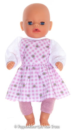 Baby Born Soft 36 cm Jurksetje lila/wit