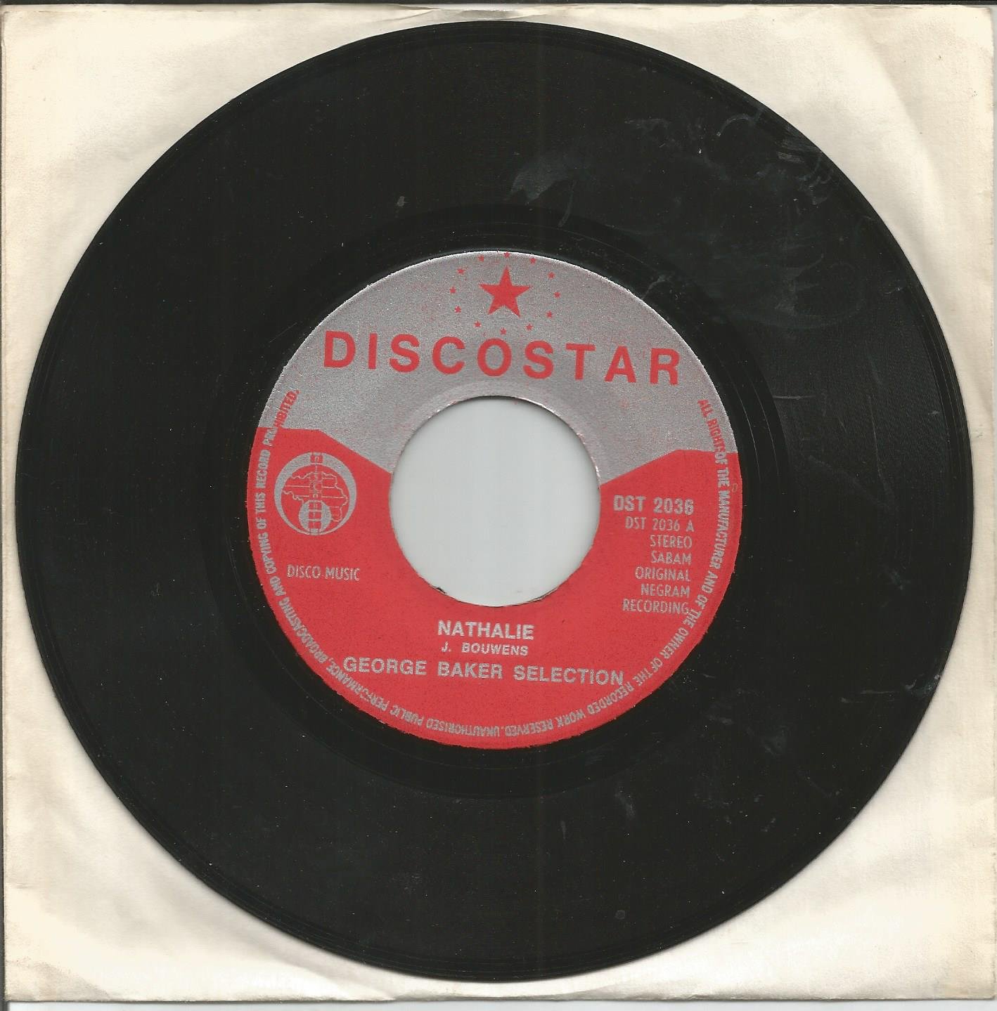 George Baker Selection – Nathalie (1971) DISCOSTAR - BELGIE - nr. 1
