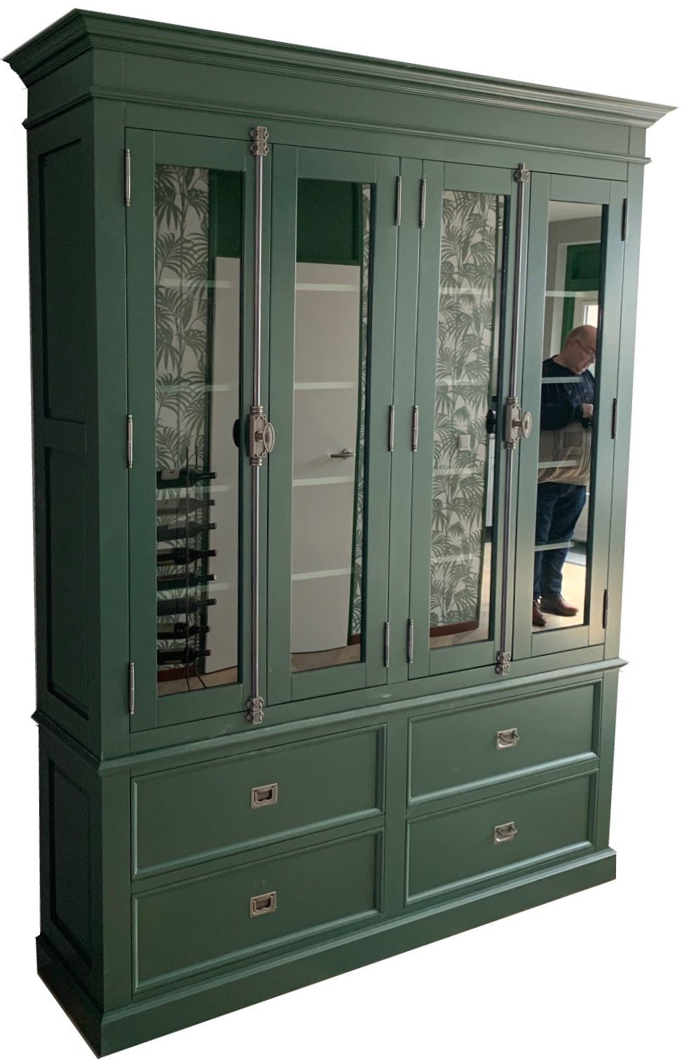 Buffetkast Zeist olijfgroen 180 x 40 x 230cm espagnoletsluiting - nr. 1