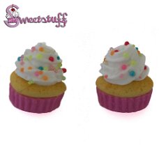 Schattige Kinder oorstekers sprinkle cupcakes