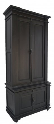 Buffetkast Lara zwart 100 x 50/40 x 240 dichte deuren - nr. 1