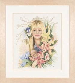 Borduurpakket Lanarte "SPRING FLOWER" NIEUW!