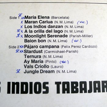LP: Los Indios Tabajaros - Maria Elena - 1