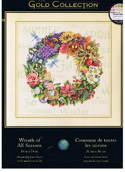 Borduurpakket Wreath of All Seasons van Dimensions Gold - 0