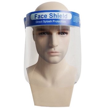 Partij Bescherm/ antispat maskers gezicht/ face shield met EAN nummer - 0