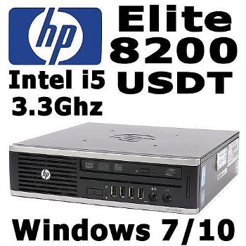 HP 8200 Elite USDT PC Intel Core i5 3.3Ghz 4GB 160GB HDD W10 - 0