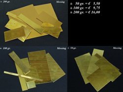 Messing plaatjes voor reparatie doeleinden =35343