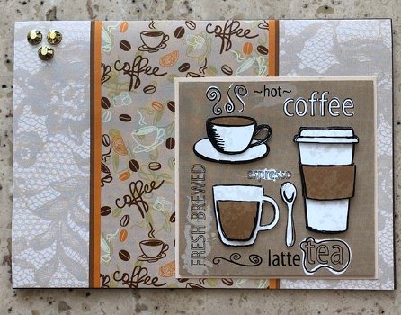 Mooie 3D kaart koffie en thee - 0