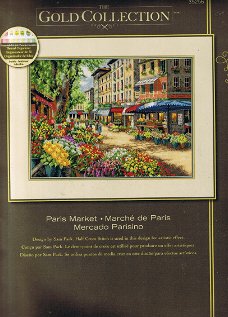 Borduurpakket Paris Market van Dimensions Gold