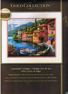 Borduurpakket Lakeside Village van Dimensions Gold