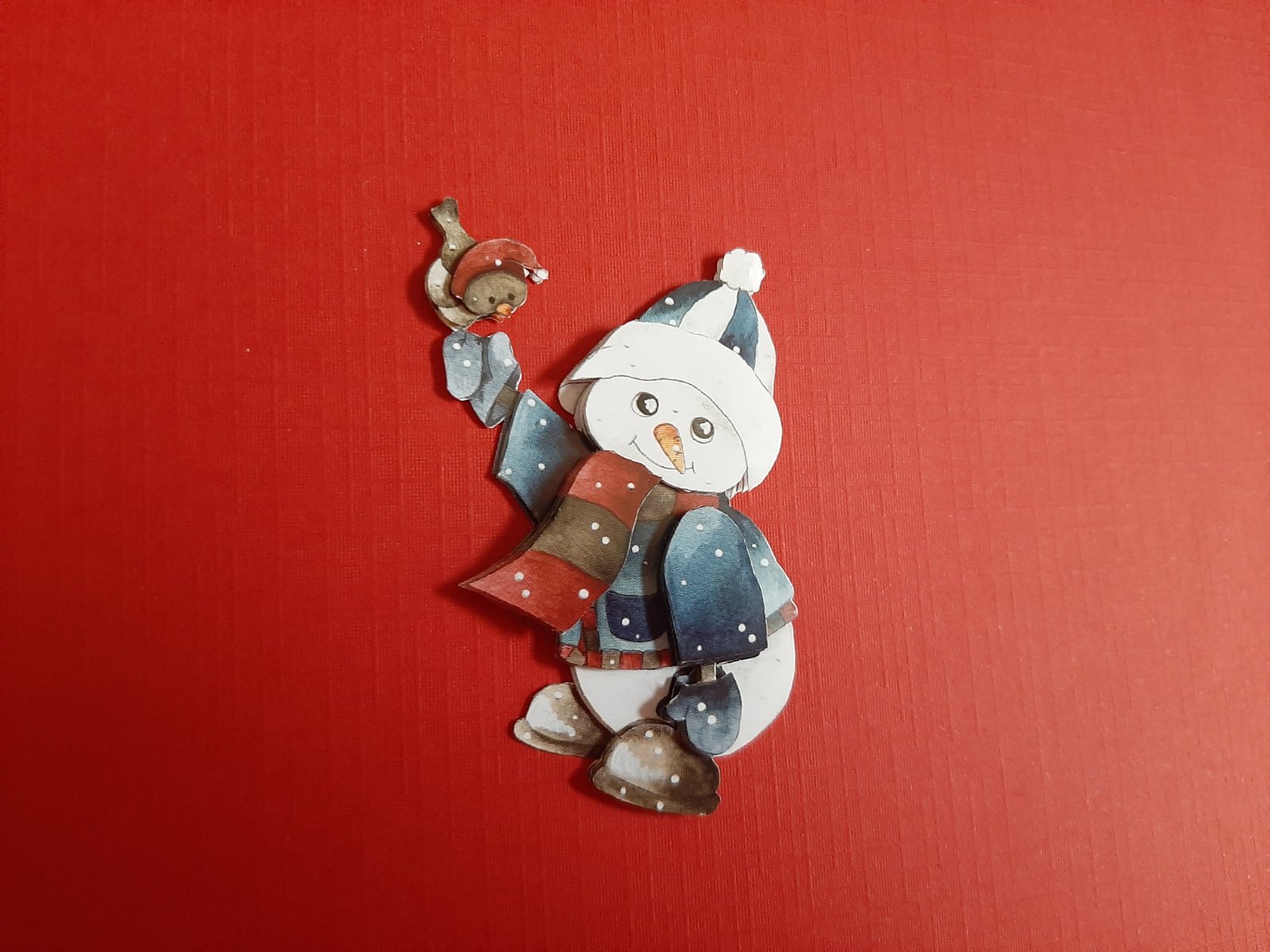 km3 KERST Marieke / sneeuwpop met vogeltje - nr. 1