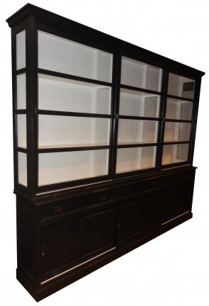 Buffetkast Sneek zwart - wit 300 x 50/40 x 240 - nr. 1