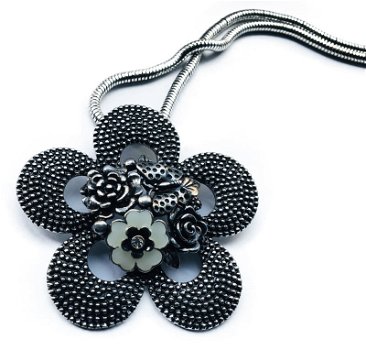 Damesketting | Bewerkte bloem - 0