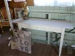 Wit brocante sidetable - 2 - Thumbnail