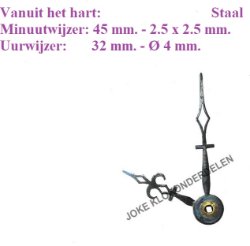 === Wijzers Franse pendule = 41979