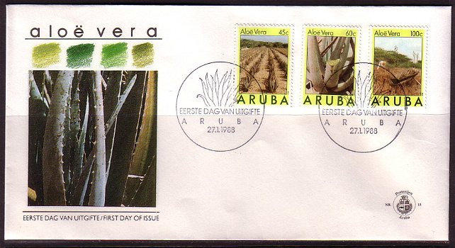 Aruba FDC E 13. Aloë Vera. - 0