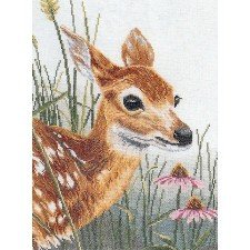 Borduurpakket Lanarte"REE met BLOEMEN"Nieuw !