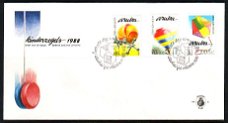 Aruba FDC E 18. Kinderzegels 1988.