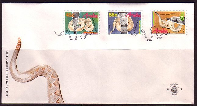 Aruba FDC E 22. Bedreigde diersoorten. - 0