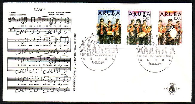 Aruba FDC E 24. Dande / Nieuwjaarszegels. - 0