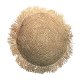 Rond Kussen Raffia in naturel of zwart - 0 - Thumbnail