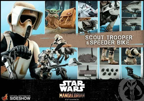 Hot Toys The Mandalorian Scout Trooper and Speeder Bike TMS017 - 0