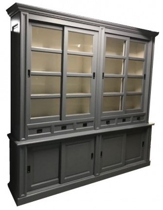 Buffetkast Utrecht babyblauw - wit 260 x 50/40 x 240 - nr. 1