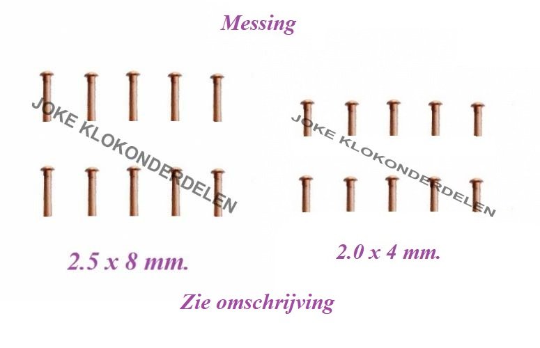 = Klinknagels = koper = nieuw = 42036 - nr. 1