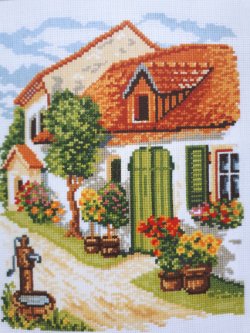 Borduurpakket"ZOMERHUIS"NIEUW!