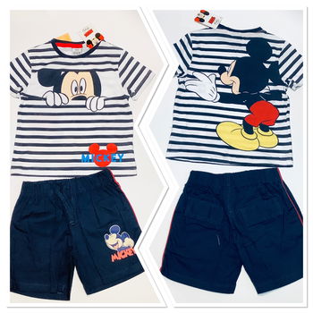 Nieuwe zomerset Mickey Mouse marine maat 110/116 - 0