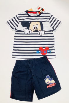 Nieuwe zomerset Mickey Mouse marine maat 110/116 - 1