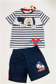 Nieuwe zomerset Mickey Mouse marine maat 122/128 - 1