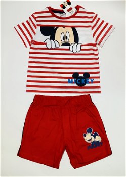 Nieuwe zomerset Mickey Mouse rood maat 98 - 1