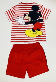 Nieuwe zomerset Mickey Mouse rood maat 122/128 - 1