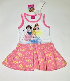 Nieuwe Disney prinsessen jurk roze/wit maat 98