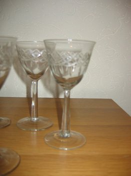 Vintage (kristal) glazen Jaren '60 Borrel Sherry Limonade - 5
