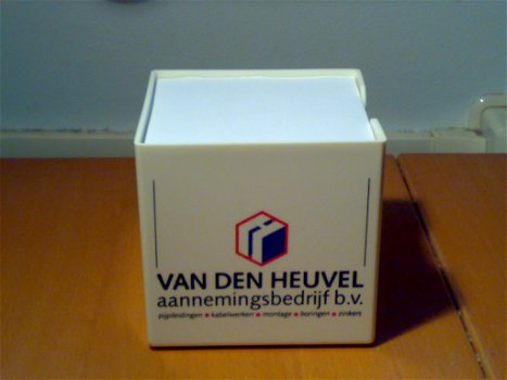 Vintage Reclame Memoblok Van Den Heuvel Aannemingsbedrijf bv - 2